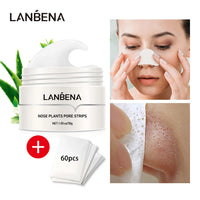 LANBENA New Style  Blackhead Remover Nose Mask Pore Strip Black Mask Peeling Acne Treatment Black Deep Cleansing Skin Care Korea