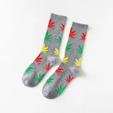 Maple Leaf Cotton Weed Socks