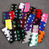 Maple Leaf Cotton Weed Socks