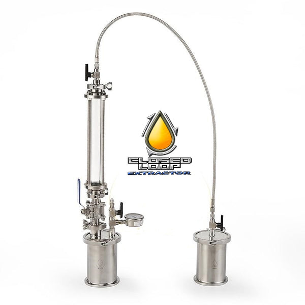 120G Mini XL Top Fill Glass Closed Loop Extractor,  Pressurized Extractors BHO Extractor kit. Extractor stainless steel 304.