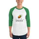 Terpene Tees Myrcene 3/4 sleeve raglan shirt
