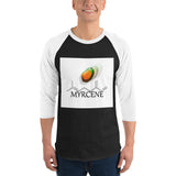 Terpene Tees Myrcene 3/4 sleeve raglan shirt