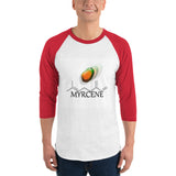 Terpene Tees Myrcene 3/4 sleeve raglan shirt
