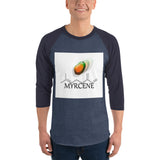 Terpene Tees Myrcene 3/4 sleeve raglan shirt
