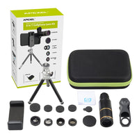 16x telephoto lens with tripod+ for all phones