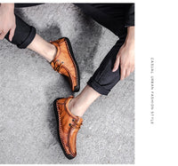 Handmade Leather Casual Shoes Flat Moccasins