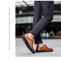 Handmade Leather Casual Shoes Flat Moccasins