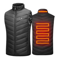 USB Heated Vest Men Winter Electrical Heated Sleevless Jacket Travel Heating Vest Outdoor Waistcoat Hiking Heater Vests AM356