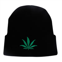 New Fashion Men Women Winter Weed Leaf Beanie Hats Warm Hip Hop Punk Knitting Winter Hat For Women Autumn Woolen Cap Skullies