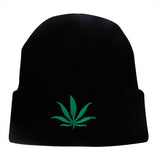 New Fashion Men Women Winter Weed Leaf Beanie Hats Warm Hip Hop Punk Knitting Winter Hat For Women Autumn Woolen Cap Skullies