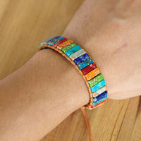 Handmade Multi Color Natural Stone Chakra Bracelet