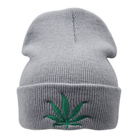 New Fashion Men Women Winter Weed Leaf Beanie Hats Warm Hip Hop Punk Knitting Winter Hat For Women Autumn Woolen Cap Skullies