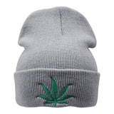 New Fashion Men Women Winter Weed Leaf Beanie Hats Warm Hip Hop Punk Knitting Winter Hat For Women Autumn Woolen Cap Skullies