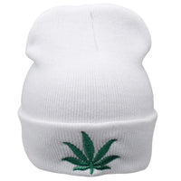 New Fashion Men Women Winter Weed Leaf Beanie Hats Warm Hip Hop Punk Knitting Winter Hat For Women Autumn Woolen Cap Skullies