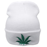 New Fashion Men Women Winter Weed Leaf Beanie Hats Warm Hip Hop Punk Knitting Winter Hat For Women Autumn Woolen Cap Skullies