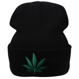 New Fashion Men Women Winter Weed Leaf Beanie Hats Warm Hip Hop Punk Knitting Winter Hat For Women Autumn Woolen Cap Skullies