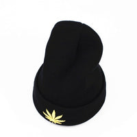 Skullies Beanies  hemp leaf