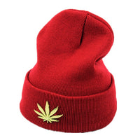 Skullies Beanies  hemp leaf