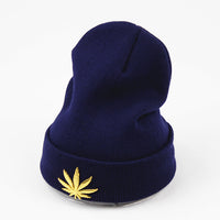 Skullies Beanies  hemp leaf