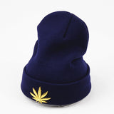 Skullies Beanies  hemp leaf