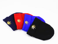 Skullies Beanies  hemp leaf