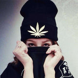Skullies Beanies  hemp leaf
