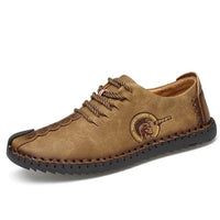 Men Loafers Split Leather Shoes Handmade Moccasins