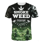 S-5XL T Shirt Summer Men Women 3d Print Smoke Weed Pattern T Shirt Camisetas Short Sleeves O-Neck Compression Tees Homme