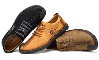 Men Loafers Split Leather Shoes Handmade Moccasins