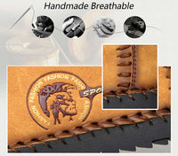 Men Loafers Split Leather Shoes Handmade Moccasins