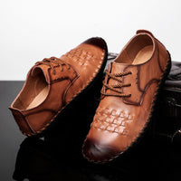Casual Handmade Leather Mens Sneakers