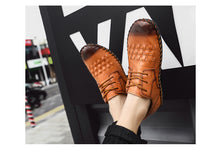 Casual Handmade Leather Mens Sneakers