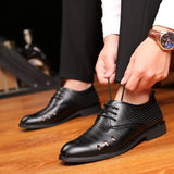 Wing Tip Shoes Genuine Leather Mens Handmade Shoes