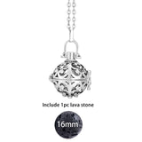 Glow in the Dark Lava Stone Aromatherapy  Diffuser Necklace