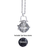 Glow in the Dark Lava Stone Aromatherapy  Diffuser Necklace
