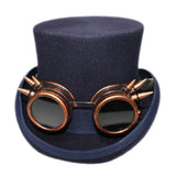 Steam Punk Top Hat With Copper Goggles