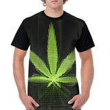 Rasta Colors keep calm and smoke weed 3D men's short sleeve T-shirt