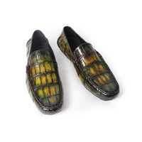 Handmade Luxury Alligator Skin moccasin shoes