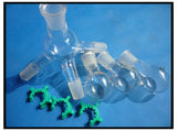 Lab Short-path Distillation Receiver with three 50ml flasks,lab glassware