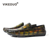 Handmade Luxury Alligator Skin moccasin shoes