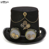 Retro Costume Steam Punk Top Hat with Gears