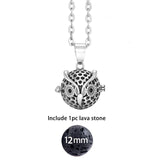 Glow in the Dark Lava Stone Aromatherapy  Diffuser Necklace