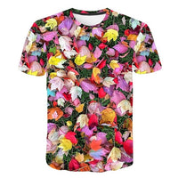 Weed Leaf T Shirt Summer Short Sleeve Men Women 3D T-shirts Funny Streetwear Camisetas Tee Shirt Homme De Marque 2019 Flower Tee